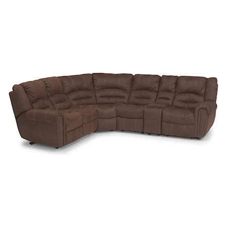 Six Piece Power Reclining Sectional Sofa with Power Headrests